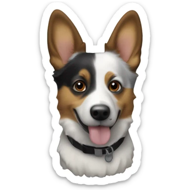 Corgi blue heeler cross sticker