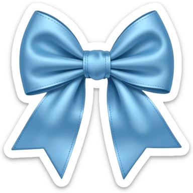 Soft blue bow sticker