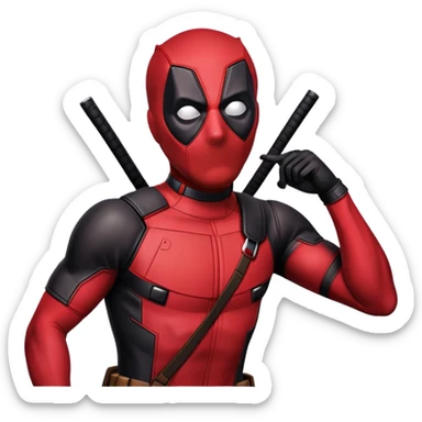 Shocked Deadpool d Deadpool  sticker