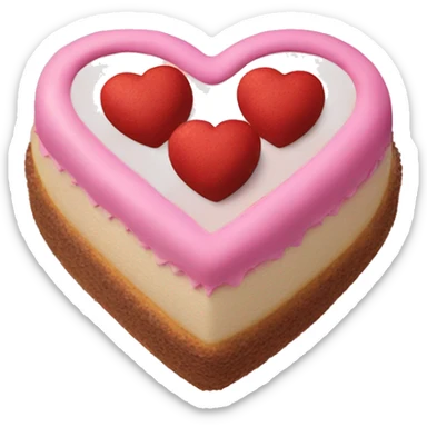 heart shape made of birthday cake sticker