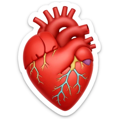 corazón organo sticker