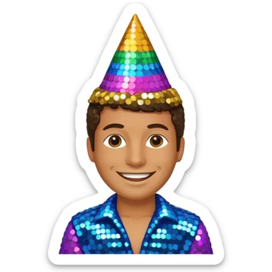 Disco, happy sticker