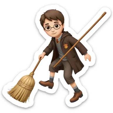 harry potter broom sticker