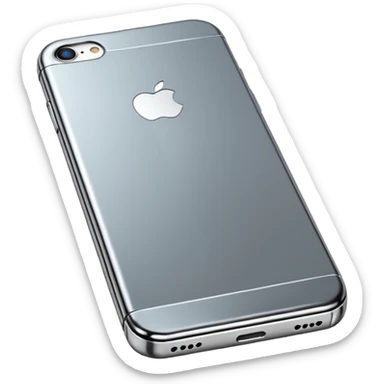an elegant metallic chrome iphone sticker