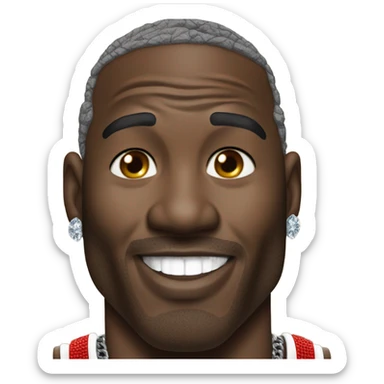 Michael Jordan wearing a diamond chain sticker