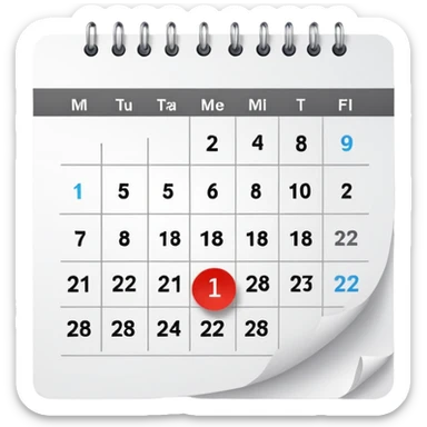 calendar with a date circled sticker