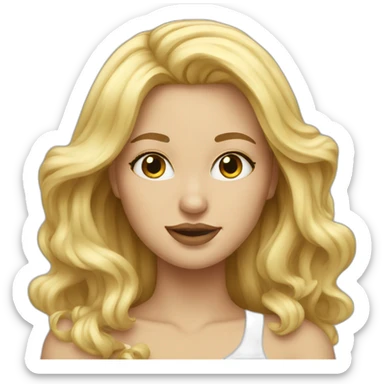 blonde-artist-girl sticker