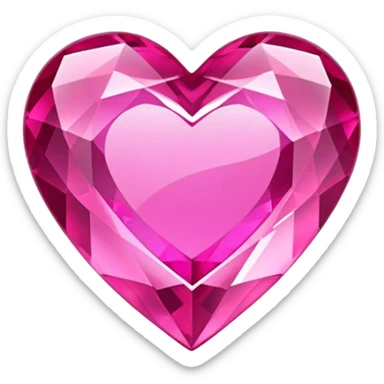 pink topaz heart sticker