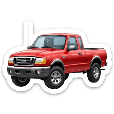 red 2003 Ford Ranger pickup truck sticker