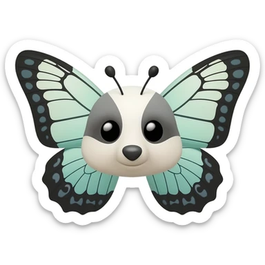 Butterfly face sticker