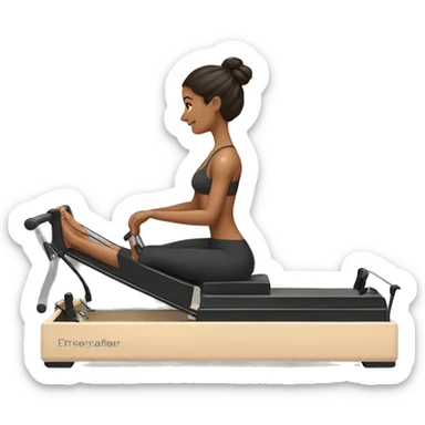 Tan skin Mujer pilates reformer sticker