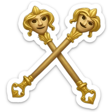 a sceptre with two heads sticker