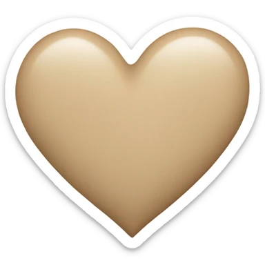 beige heart  sticker