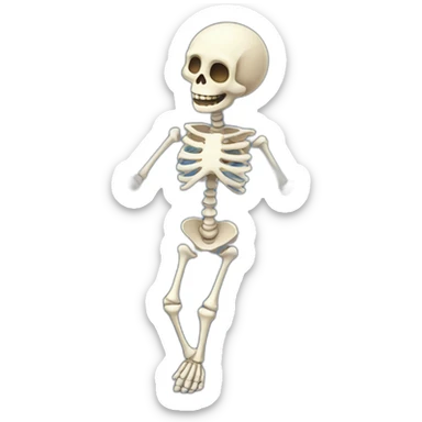 dancing skeleton sticker