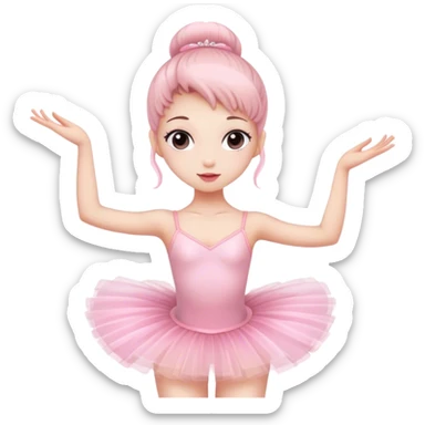 Ballerina in pink tutu sticker
