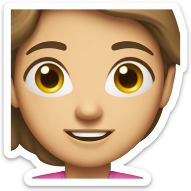 Fit Caucasian Woman stomach muscles, brunette sticker