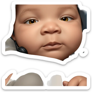 realistic boy with headset sticker