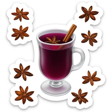 Mulled wine with star anise sticker