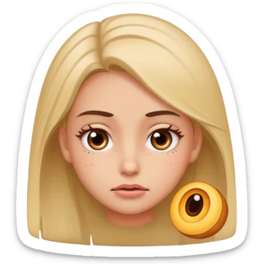 A girl rolling her eyes sticker