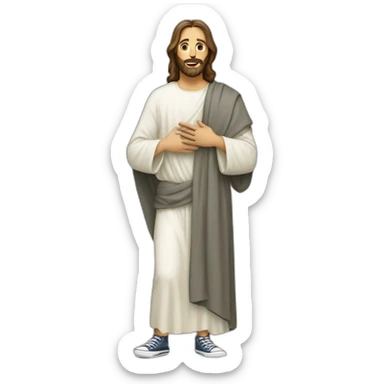 jesus wearing converse sticker