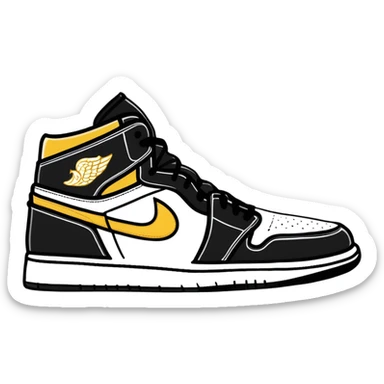 black and gold Jordan 1 sneaker sticker