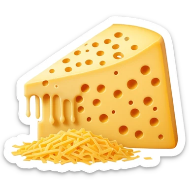 Grated cheese sticker