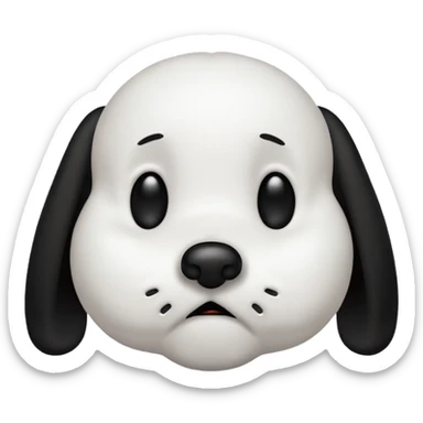 Snoopy acostado llorando sticker