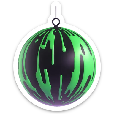 slime disco ball, glossy and fun sticker