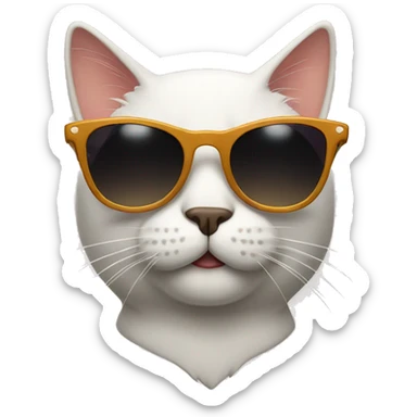 Cat with sunglasses sticker