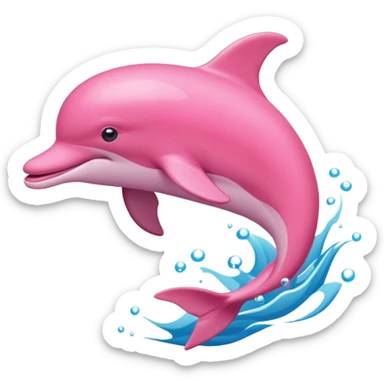 Pink dolphin sticker