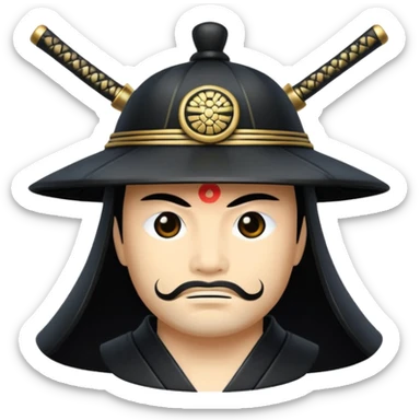 samurai only hat without head sticker