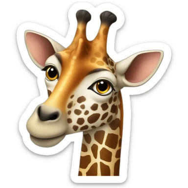 Jirafa asustada sticker