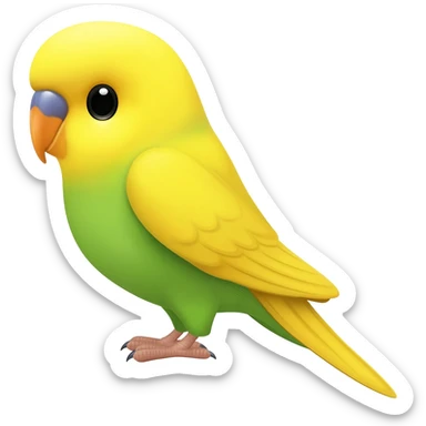 Yellow budgie sticker