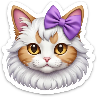 Cat with hairbow  sticker