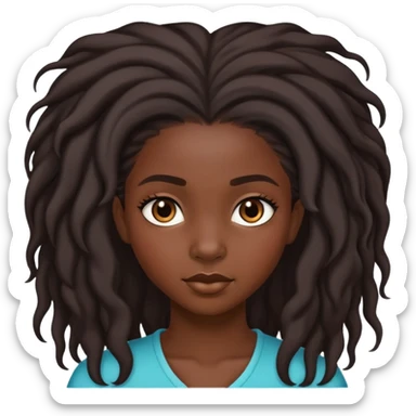 the back of african girls head sticker