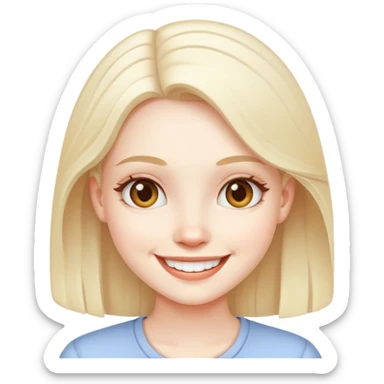 Girl smiling ugly sticker