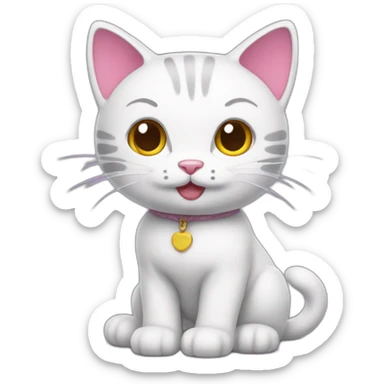 Hello kitty cat sticker