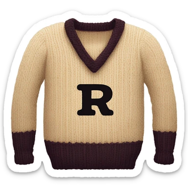 Harry Potter knitted sweater with a letter R sticker