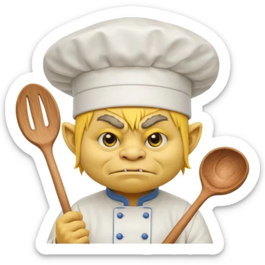 troll the yellow chef sticker