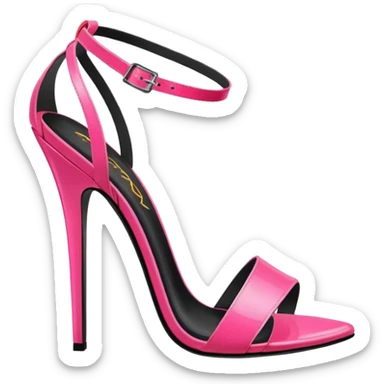 REALISTIC neon pink high heel sandals  sticker