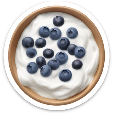 Bowl of Greek yogurt and blueberries sticker