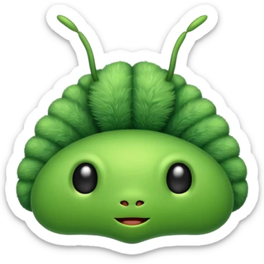 Cute sleepy bug sticker
