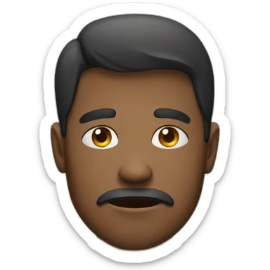 a sad person seen from the front sticker