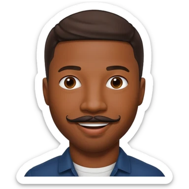 michael b jordan with mustache sticker