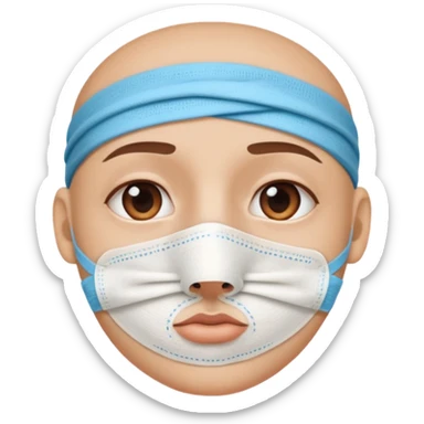 nose with a bandage on it
more closeup on the nose itself sticker