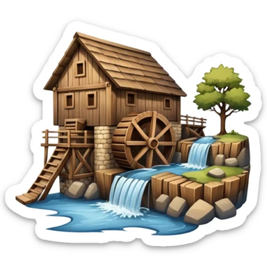 Moulin a eau sticker