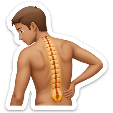 back pain, focus on humen back sticker