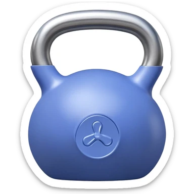 periwinkle kettlebell, sleek minimal sticker
