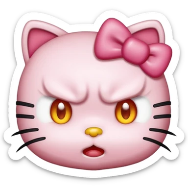 Hello Kitty als wütend aber süß  sticker