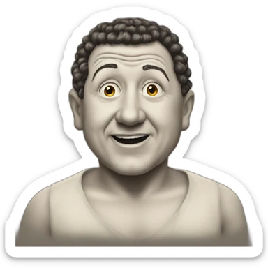 Curly Howard of the three stooges sticker